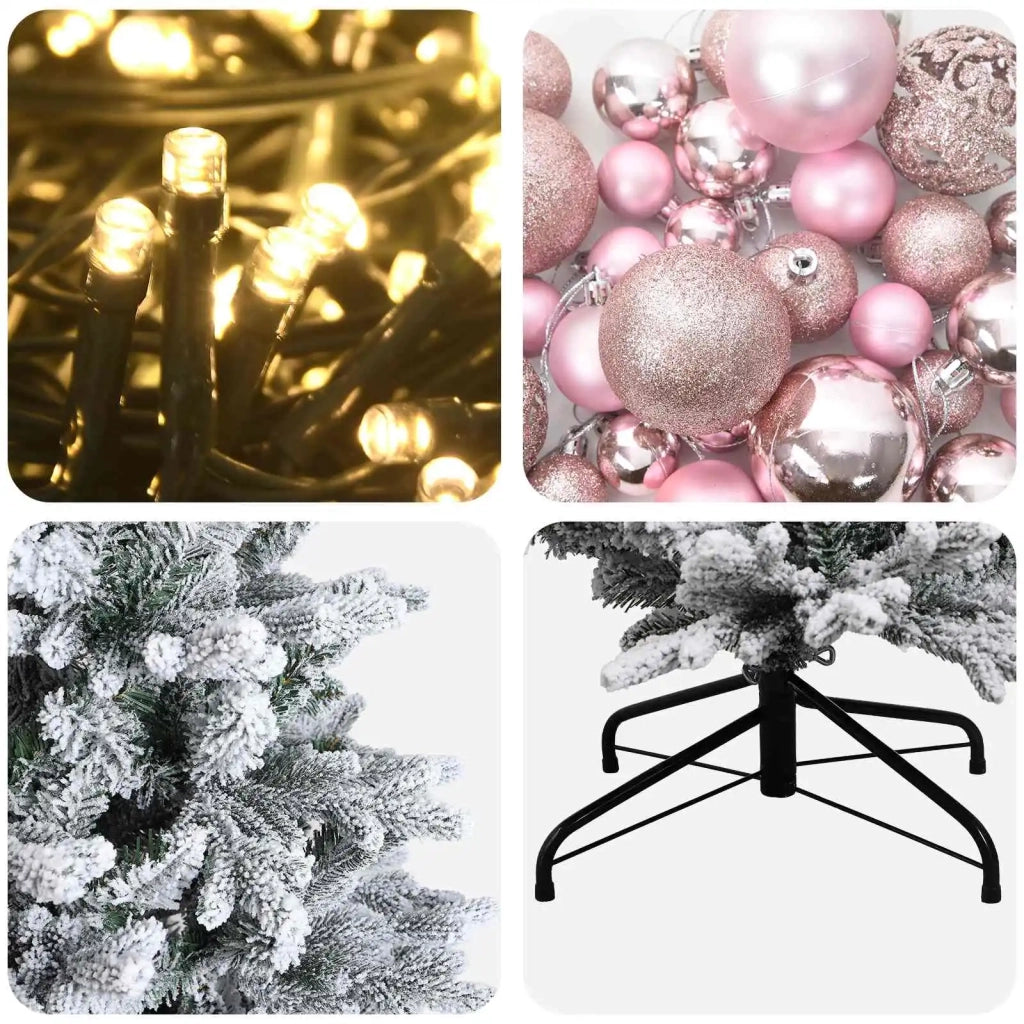 Albero di Natale artificiale con palline 210 cm 300 LED 3466652