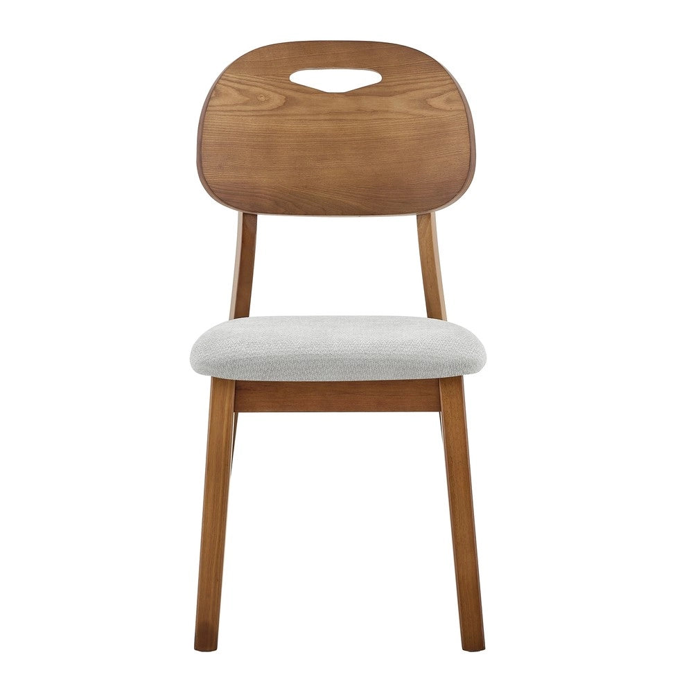 Set 2 Sedie da Pranzo Imbottite con Schienale Ovale ¨C MINIMAL ¨C Legno, Cucina e Soggiorno