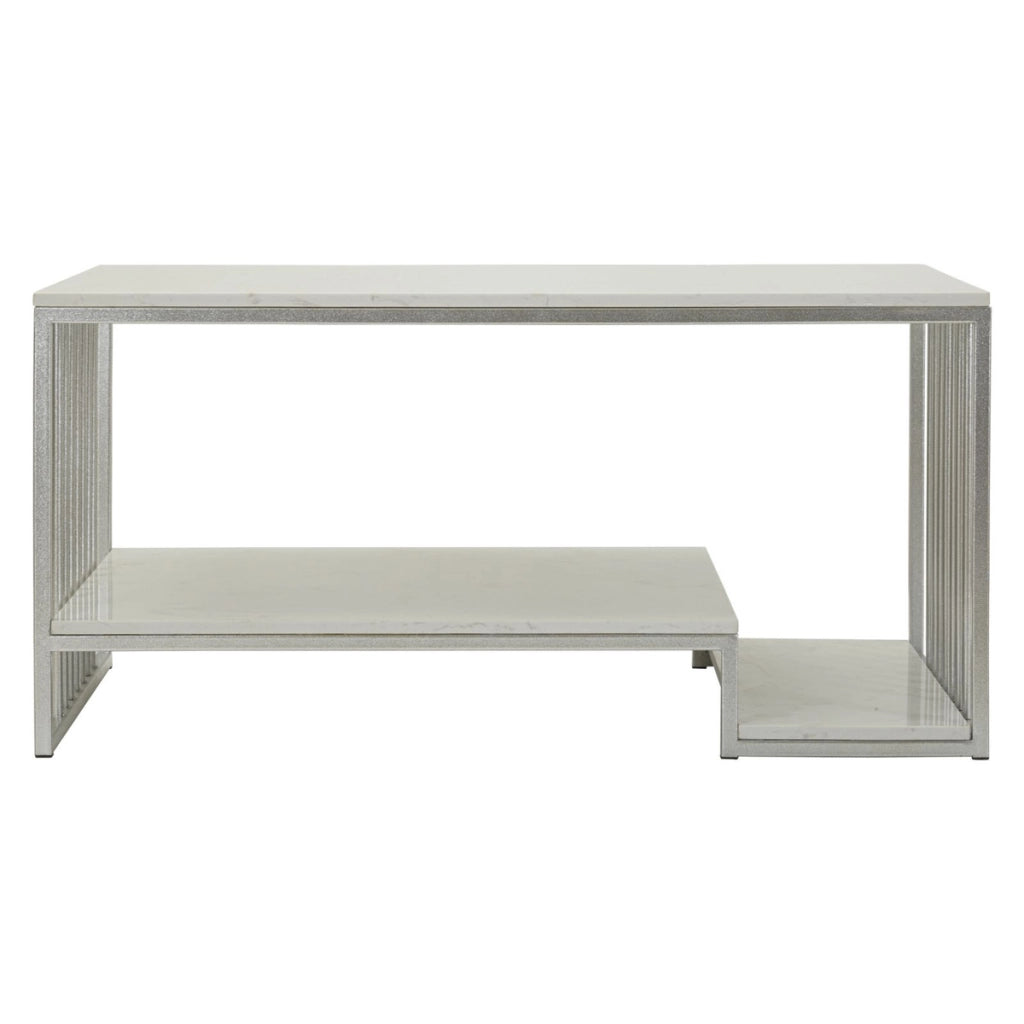 Tavolino VKH790, Argento, Metallo, 90x45x60 cm