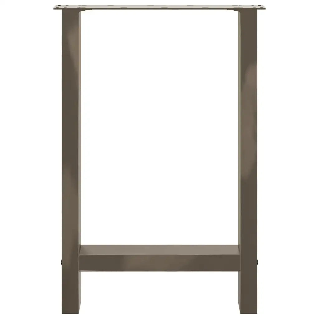 vidaXL Gambe per tavolo da pranzo in acciaio naturale 2 pz 50x(72-73) cm Acciaio