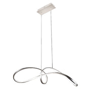 INTRECCIO - Lampada a Sospensione LED 40W 4000K Nichel Satinato IP20, Design Moderno - Rossini Group - Illuminazione Decorativa per Interni