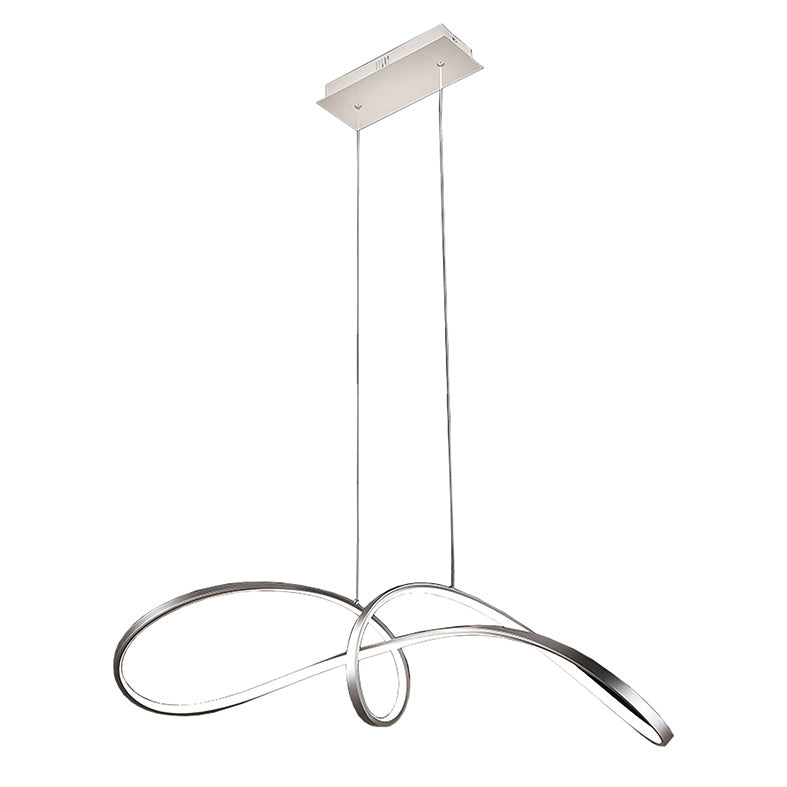 INTRECCIO - Lampada a Sospensione LED 40W 4000K Nichel Satinato IP20, Design Moderno - Rossini Group - Illuminazione Decorativa per Interni