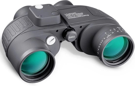 Binocolo Ultrabasso con Misuratore di Distanza e Bussola - Impermeabile - 10x50 - Nero