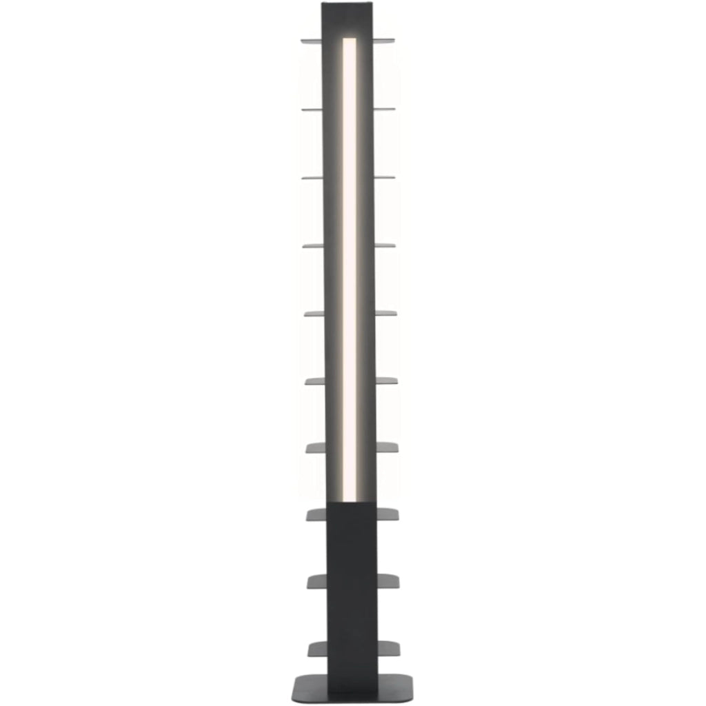 ALUBOX VIRGO Porta Vino Da Terra A Colonna Autoportante Illuminato 167X34X30 Cm Portabottiglie Vino Da Terra In Alluminio Con 10 Mensole Piatte In Lamiera Zincata Capacità 10 Bottiglie