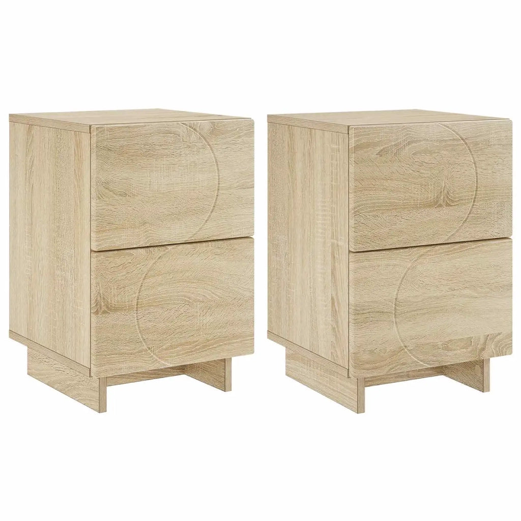 Armadio da Notte 2 pz Rovere Sonoma 33,5 x 34,5 x 50 cm 8011392