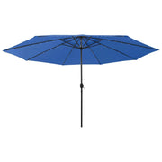 Ombrellone da esterno con LED e palo in metallo 400 cm blu 02_0008180