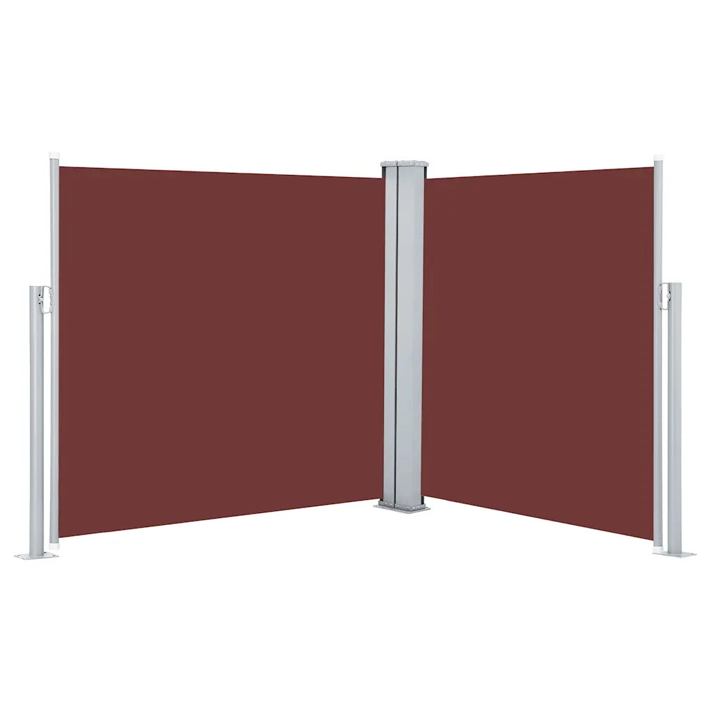 Tenda da Sole Laterale Retrattile-Tenda parasole per balcone per giardino Marrone 100x600 cm 143718