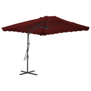 Ombrellone da esterno con palo in acciaio 250 x 250 x 230 cm bordeaux 02_0008204