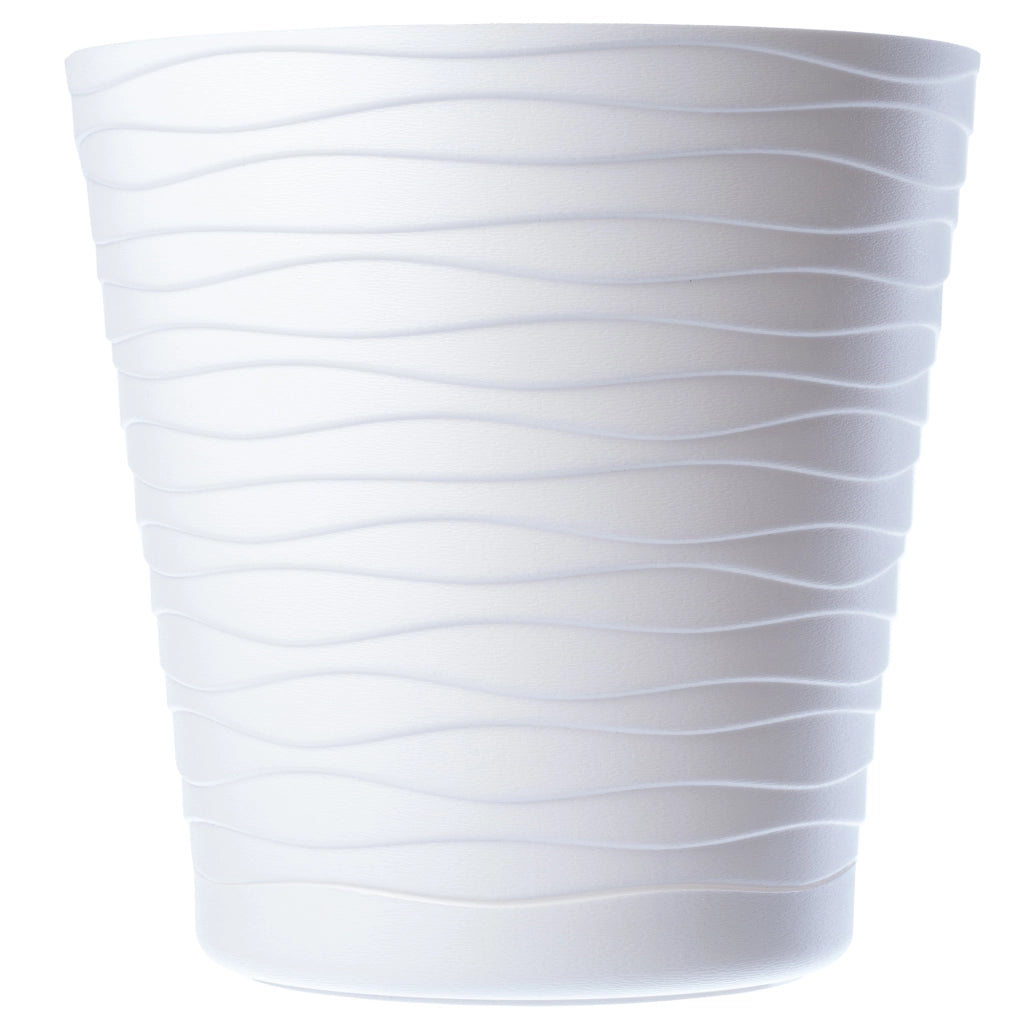 Vaso da fiori KADAX da 30 cm, con coperchio in plastica e supporto.
