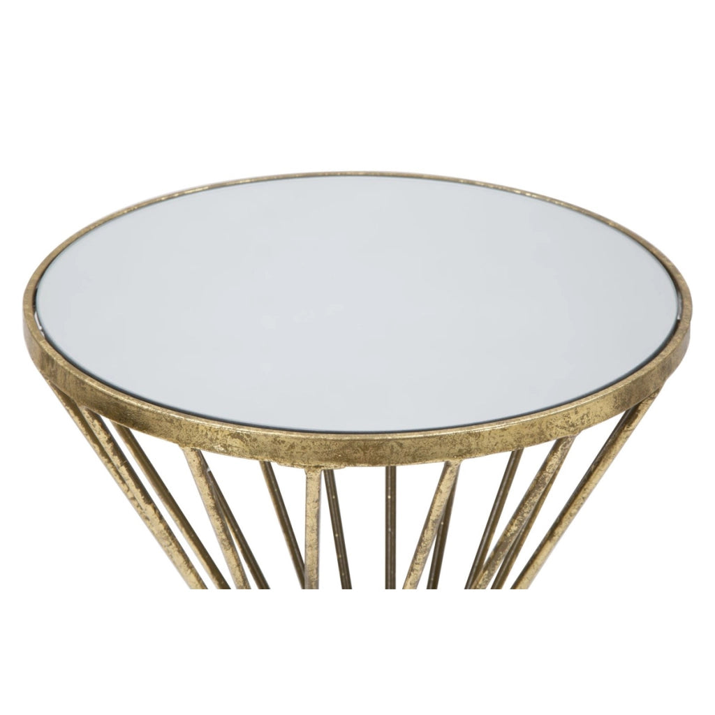 Tavolo VKH591, Oro, Metallo, 35x35x70 cm
