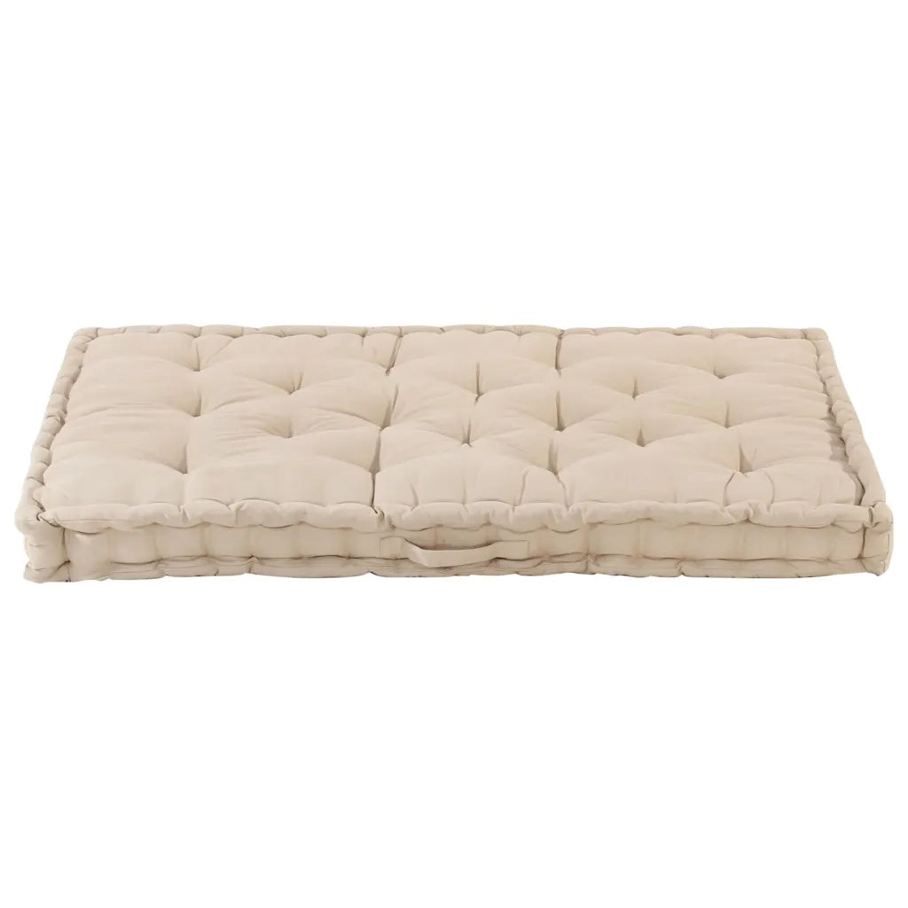 Cuscino per pallet | Cuscini per sedie e Pavimento in Cotone 120x80x10 cm Beige
