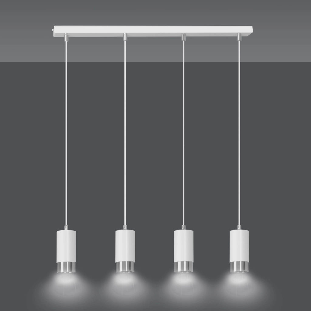 Lampadario Emibig Fumiko 4xGU10 bianco cromo dimmerabile moderno