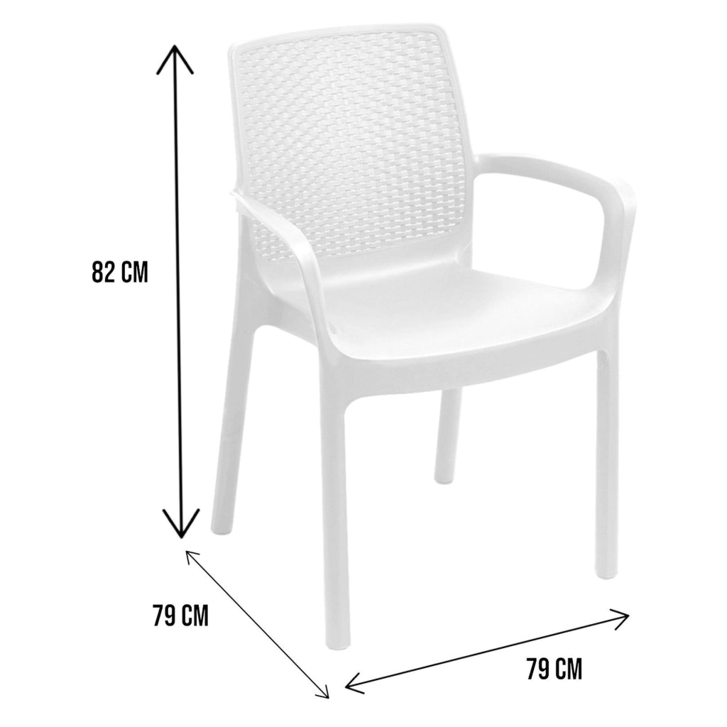 Mattagga, Sedia da Esterno 2 Sedie Made in Italy, Bianco