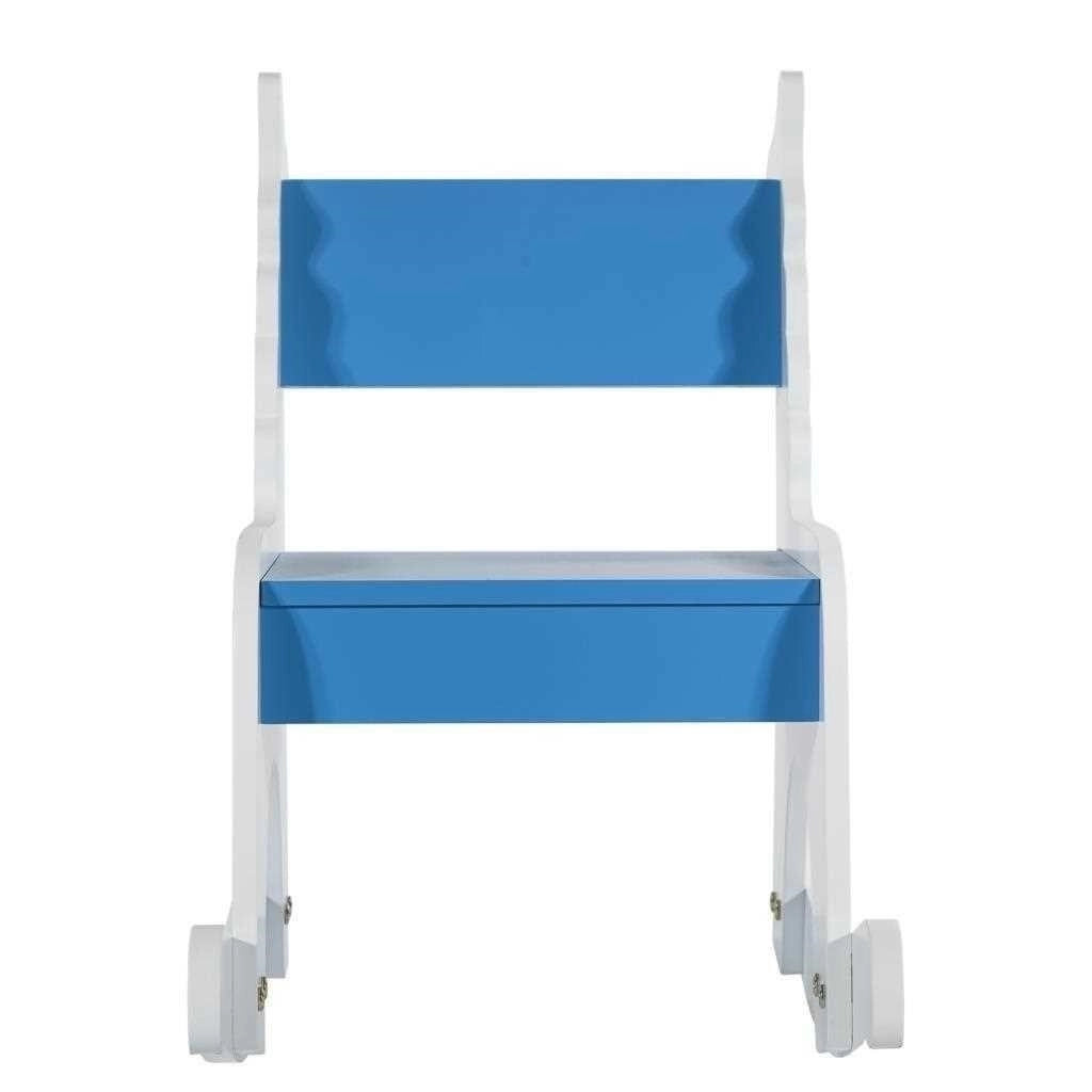 Mecedora infantil de madera con lacado azul 33x55x51.5