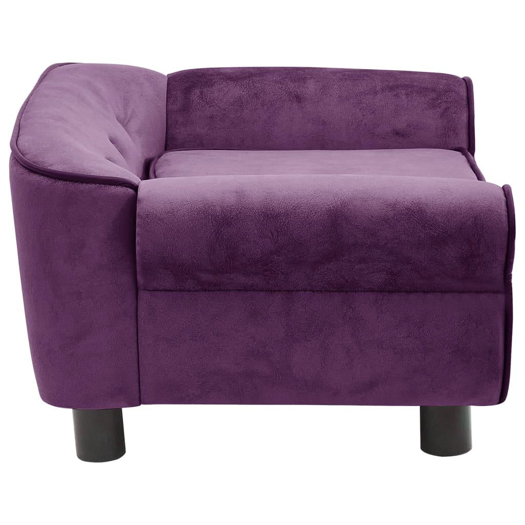 Divano per cani 72 cm peluche bordeaux 02_0000121
