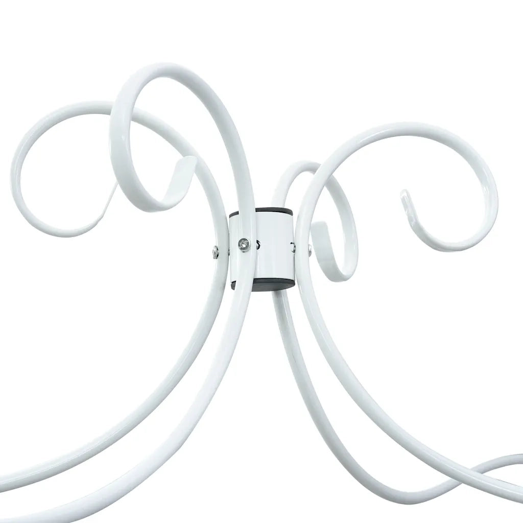 Letto a Baldacchino Bianco in Metallo 180x200 cm 284473