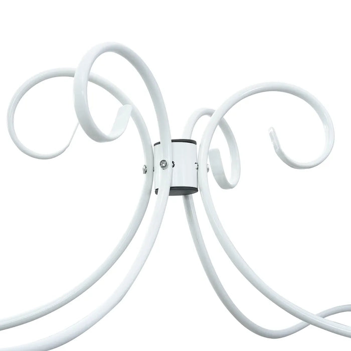 Letto a Baldacchino Bianco in Metallo 180x200 cm 284473