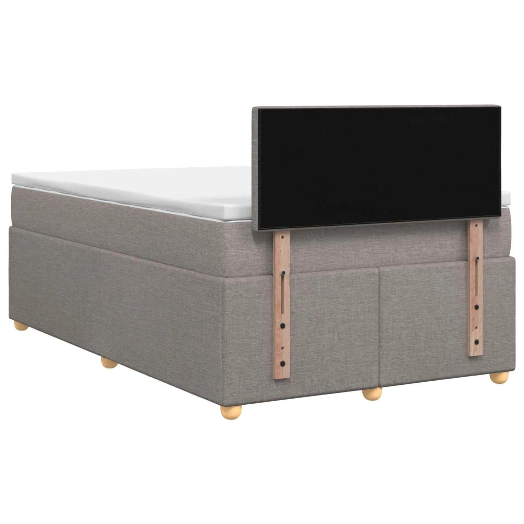 Letto box spring con materasso Tortora 120 x 200 cm Tessuto 3450934
