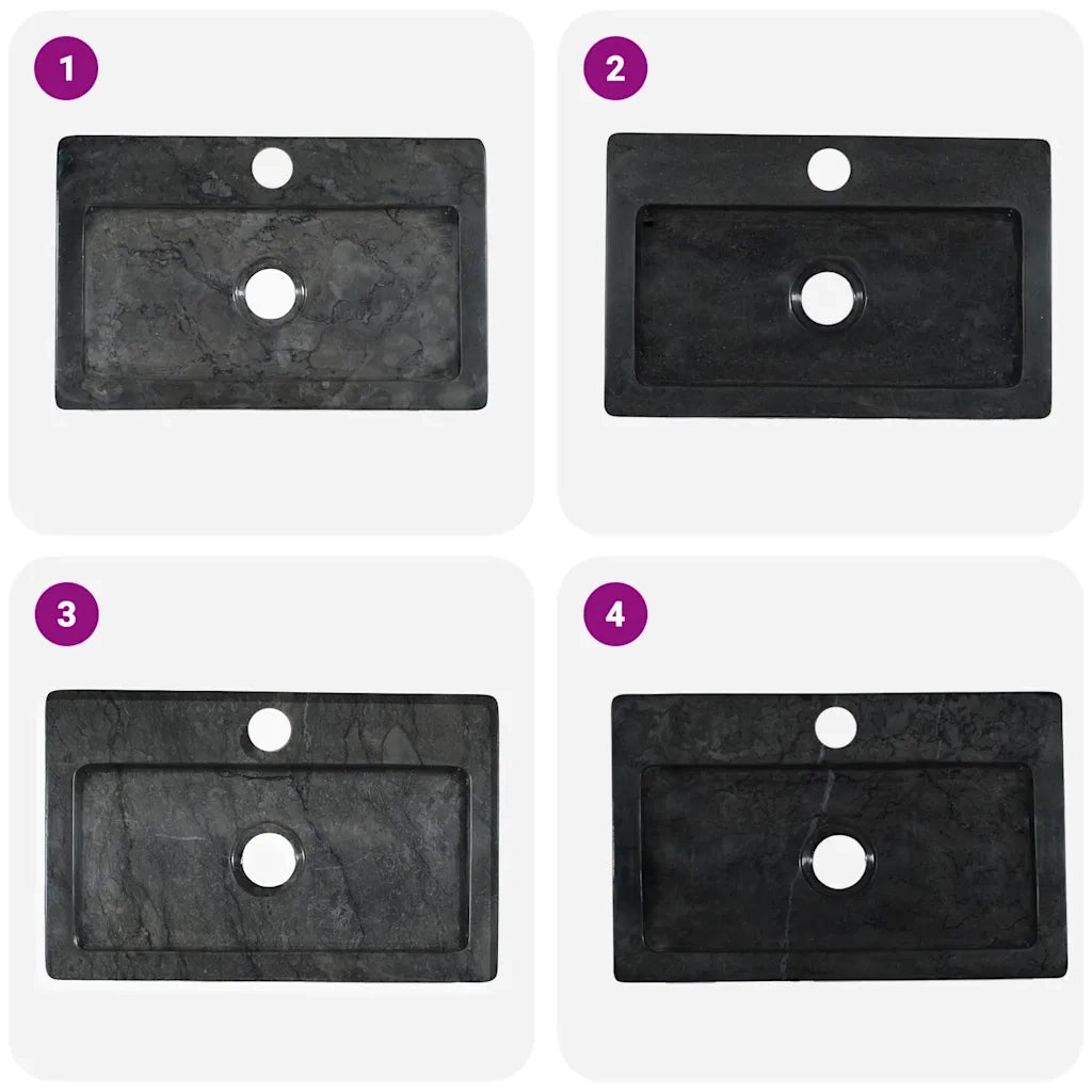 Lavello a Parete Nero 38x24x6,5 cm in Marmo CFW9969330