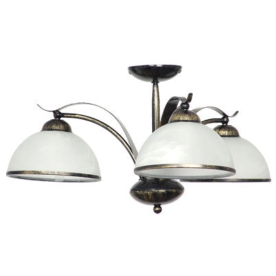 Plafoniera Luminex Korfu oro patinato 3 vetri E27