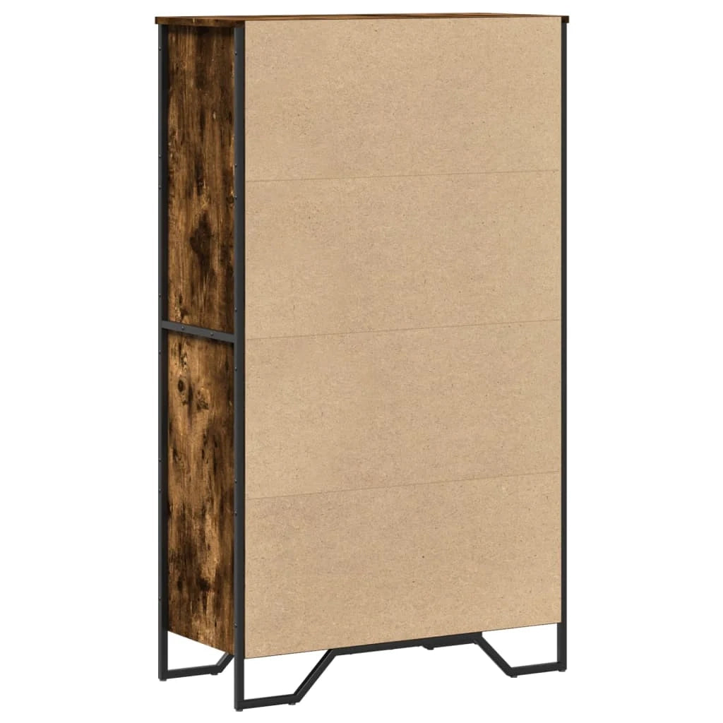 Buffet credenza cassettiera mobiletto mobile contenitore organizer cucina soggiorno salotto alto 79,5 x 35,5 x 137,5 cm legno ingegnerizzato marrone 02_0033560