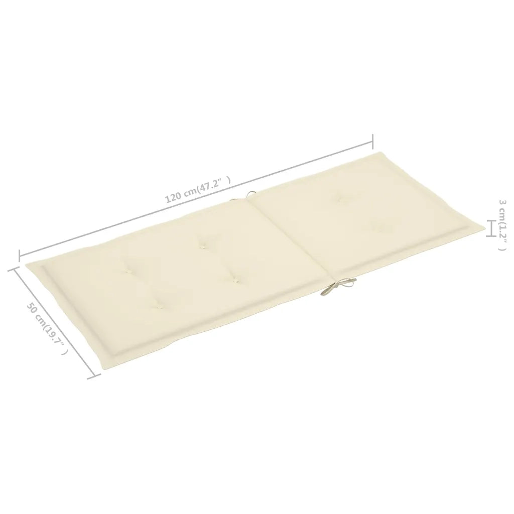 Sedia da Giardino with Cushions Solid Acacia Wood (311844+43181)