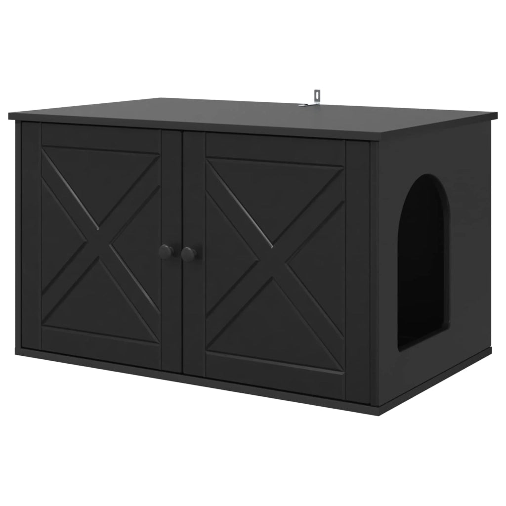 Casa per Gatti Nero 85 x 55 x 50,5 cm Legno multistrato 8000726