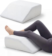 Cuscino per Gambe, Cuscino a Cuneo di Memory Foam, con Rivestimento Traspirante Smontabile, Cuneo in Schiuma per Dopo un Intervento Chirurgico Gravidanza e Lesione (Bianco)