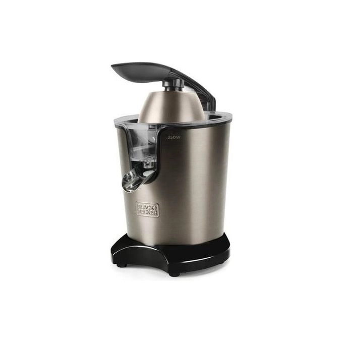 Black & Decker BXCJ350E spremiagrumi Centrifuga spremiagrumi 350 W Nero, Acciaio inossidabile