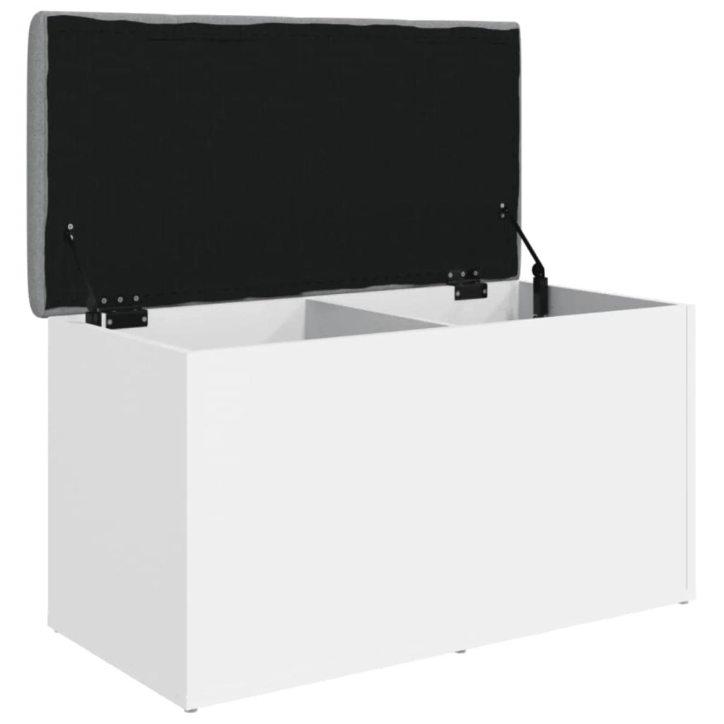 Panca contenitore bianca 82x42x45 cm in legno ingegnerizzato 835047
