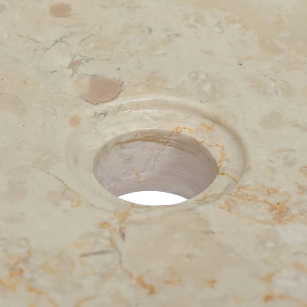 Lavandino da bagno lavabo da appoggio lavabo da WC lavabo da bagno lavabo da interno 40 x 40 x 10 cm marmo crema 02_0002812