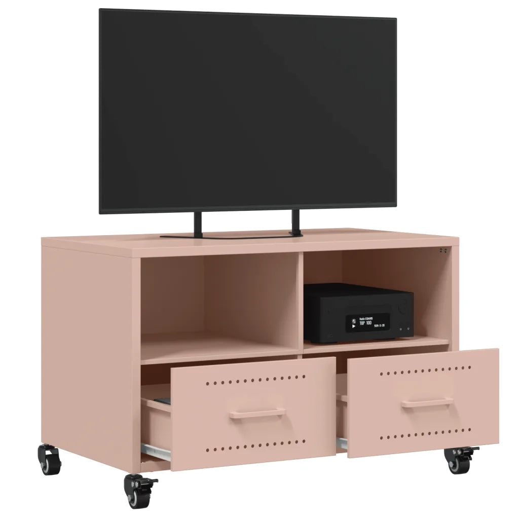 Mobile TV-Credenza per TV-Console TV Rosa 68x39x43,5 cm in Acciaio 141418