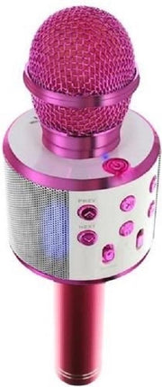 Microfono Karaoke Senza Fili con Altoparlante e Bluetooth - Rosa