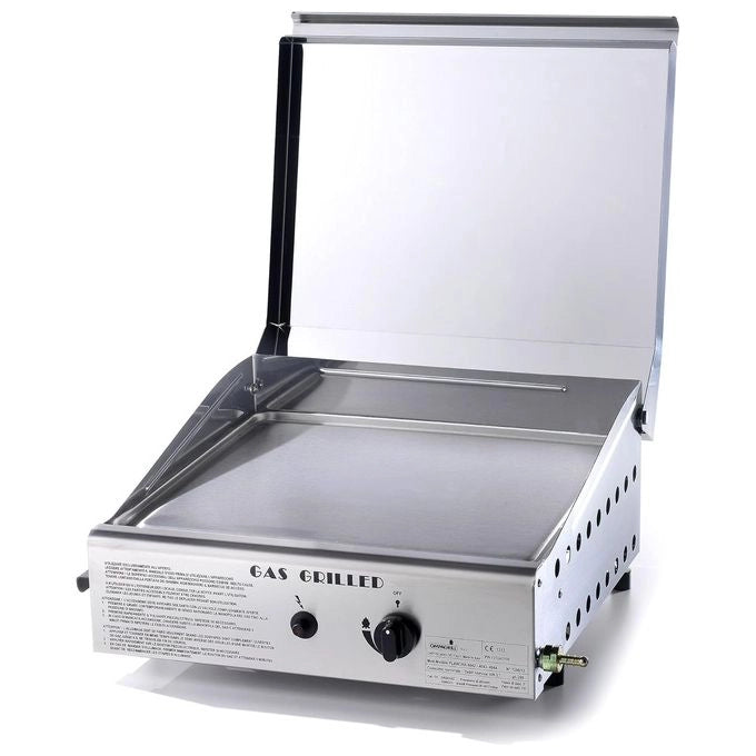 Ompagrill Piastra Di Cottura Plancha Singola a Gas Inox