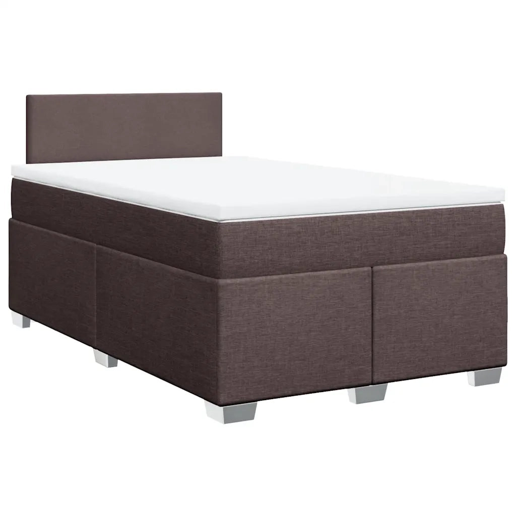 Giroletto a Molle con Materasso Marrone Scuro 120x190cm Tessuto 3285823