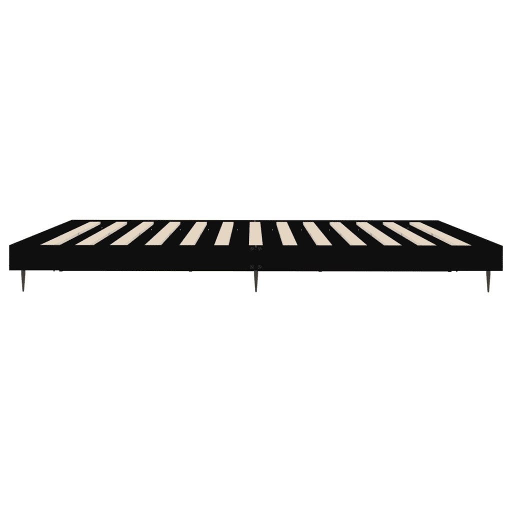 Giroletto senza Materasso Nero 180x200 cm in Legno Multistrato 832222