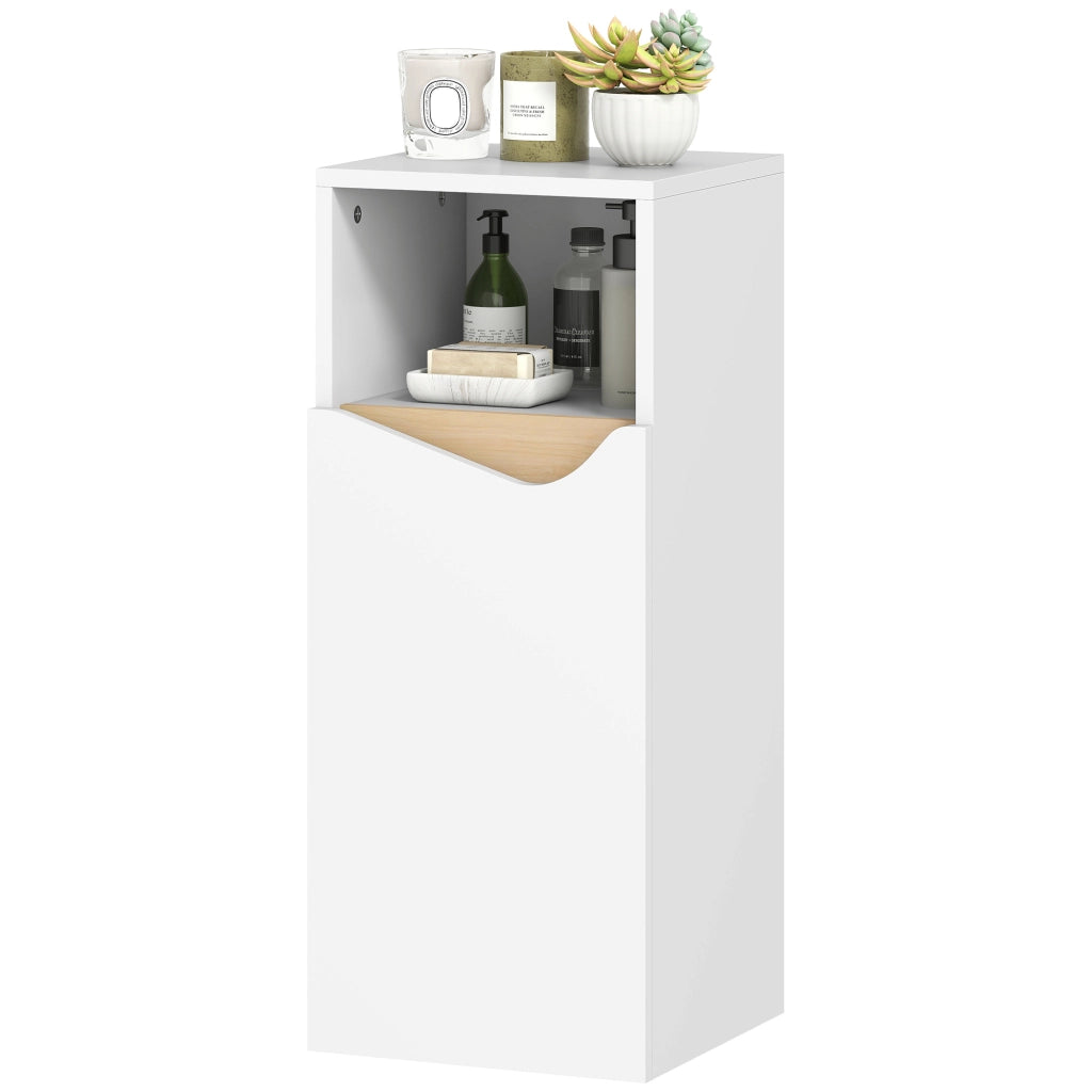 Mobile Bagno Stretto con Ripiani Regolabili ¨C Zephmum ¨C 30x30x71.5 Bianco