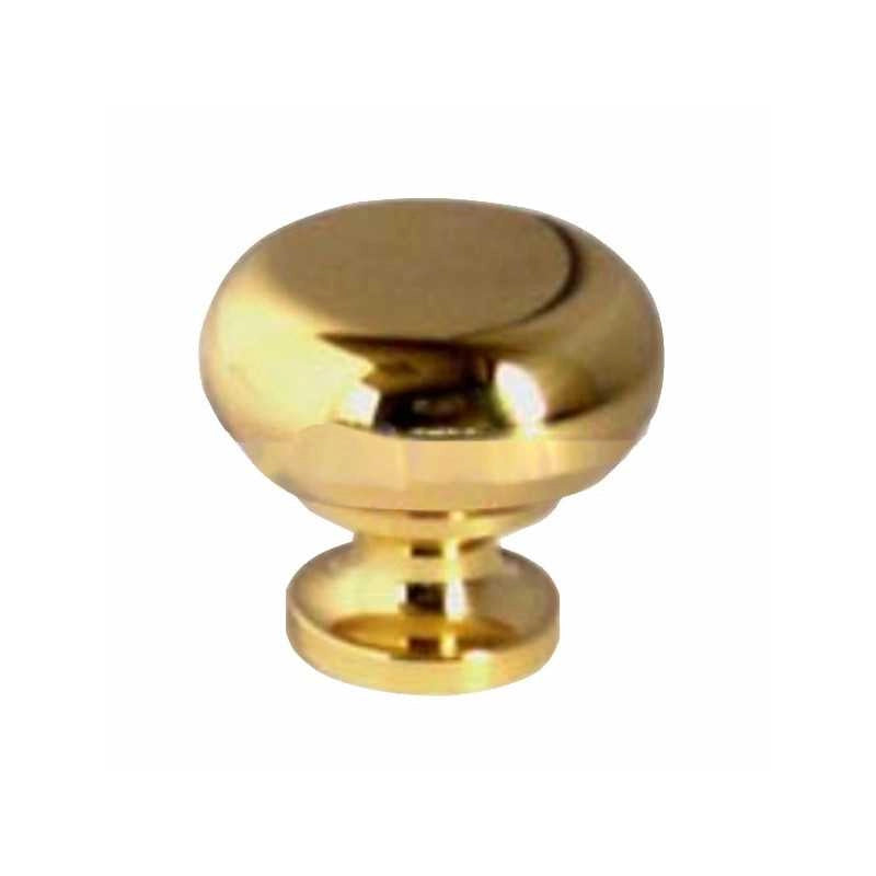 Pomolo Tondo Ottone Lucido mm 25