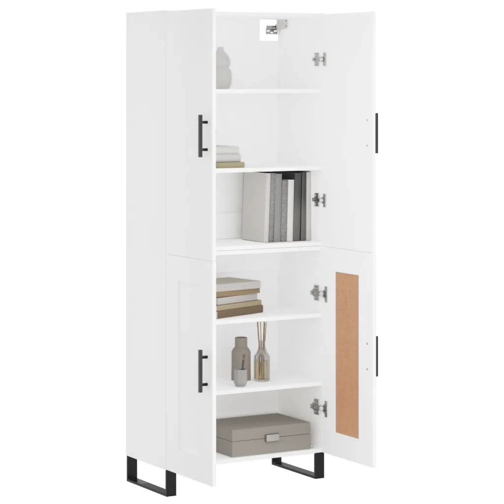 Credenza Bianca 69,5x34x180 cm in Legno Multistrato 3195811