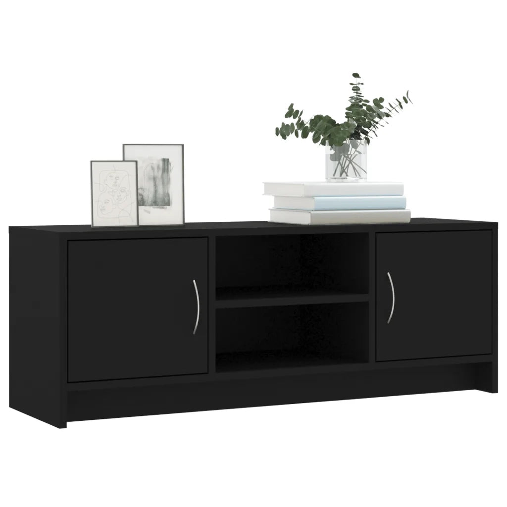 Mobile Porta TV Nero 102x30x37,5 cm in Legno Multistrato 823254