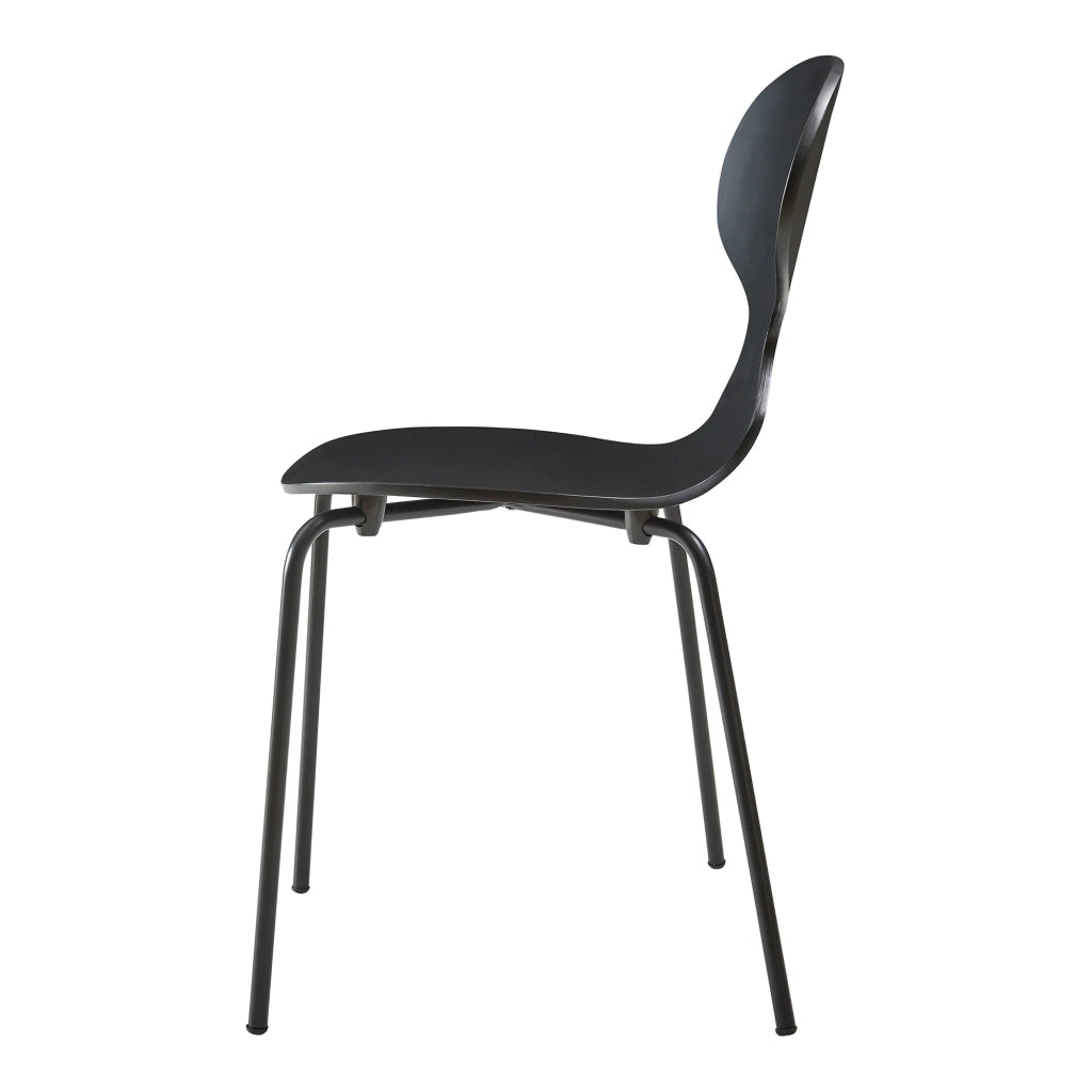 Set di 4 sedie da pranzo dal design moderno e robusto nere 03_0009837