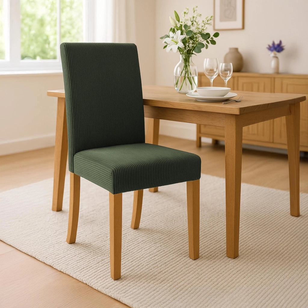 Set di 2 sedie per sala da pranzo Ina Cord anticate chiare 6