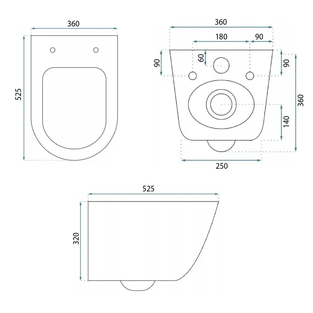 Vaso Wc Sospeso Rea Eddy N Tornado Rimless