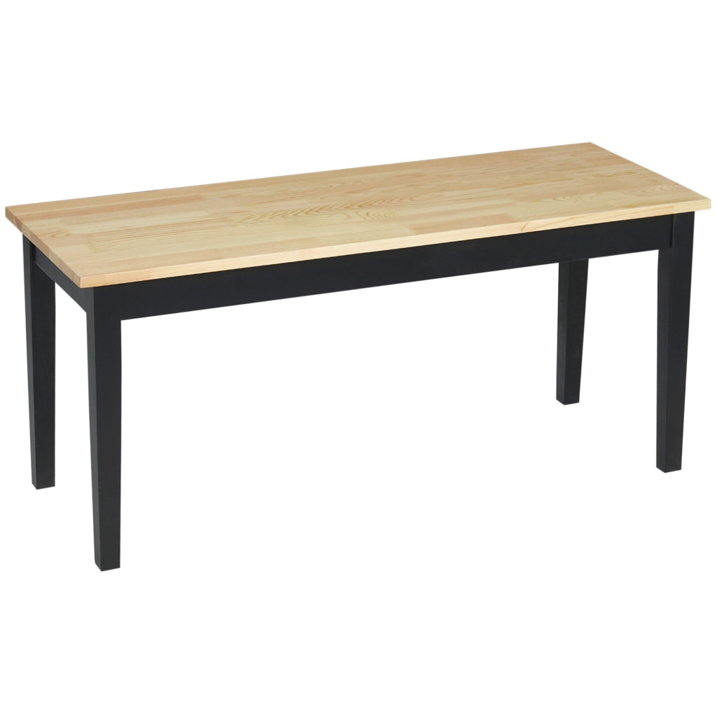 Panca 102x36x45 cm per 2 persone in legno naturale
