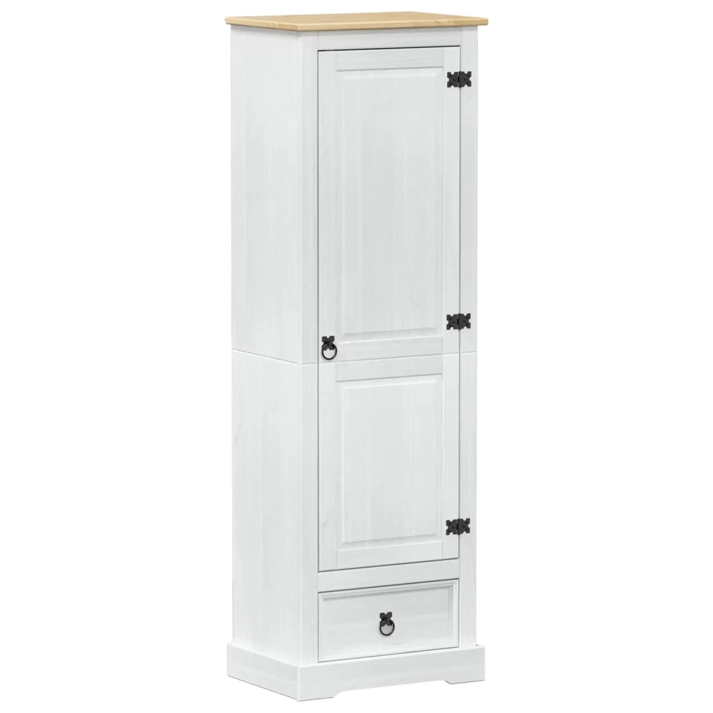Armadi con cassetto Bianco 55 x 38 x 170 cm Pino massello 42024935