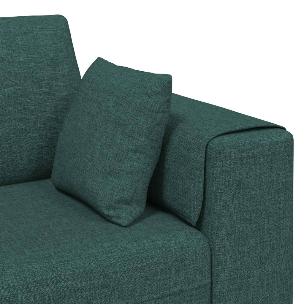 Divano con cuscino 3 pcs Verde Scuro Tessuto 3335166