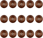 Punti in legno - 15 pezzi - bordi quadrati e arrotondati - per lavori manuali di maglia e di punto - 25mm
