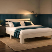 Solid Wood Bed White Pine 160x200 Cm