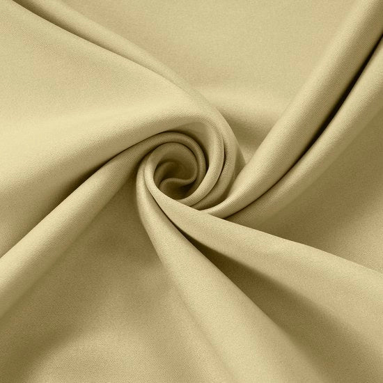 Tessuto di tenda - 2 pezzi - 100% Poliestere - Tendina/Tenda/Vetrata - Oscurante e Termoisolante - Champagne - 140x225 cm