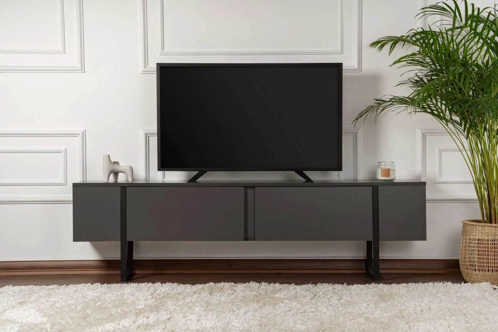 Mobile TV in legno "Serenity" 180 x 30 x 50 cm - Antracite